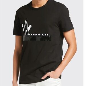 Moncler Men's Gloss-Strike Logo Typographic T-Shirt size L